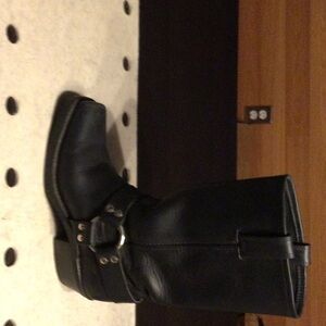 Frye black leather womens boots